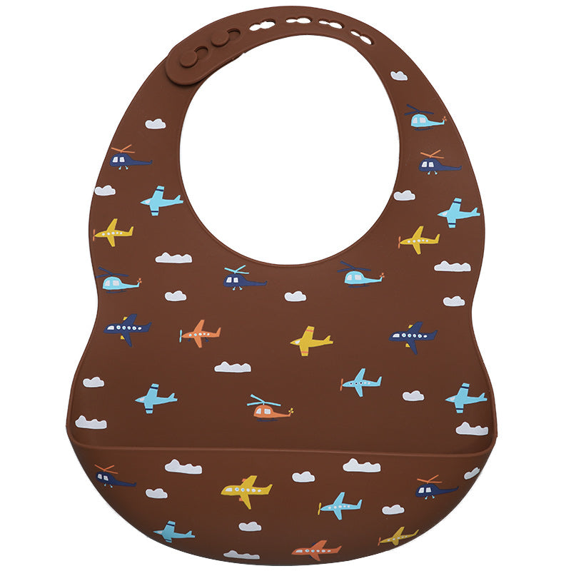 Waterproof Silicone Bibs - Airplanes