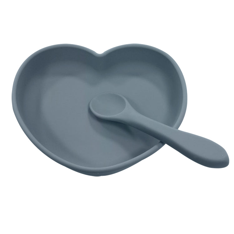 Heart Shape Suction Plate - Blue