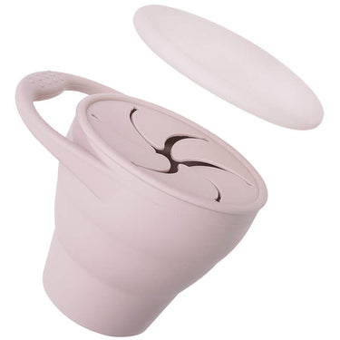 Collapsible Silicone Snack Cup - Powder Pink