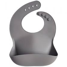 Waterproof Silicone Bib - Grey