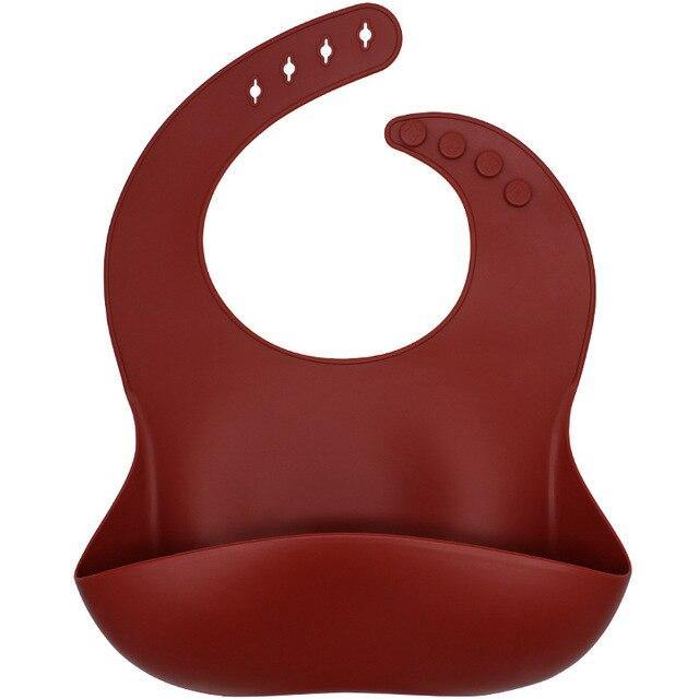 Waterproof Silicone Bib - Merlot