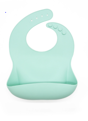 Waterproof Silicone Bib - Mint Pea