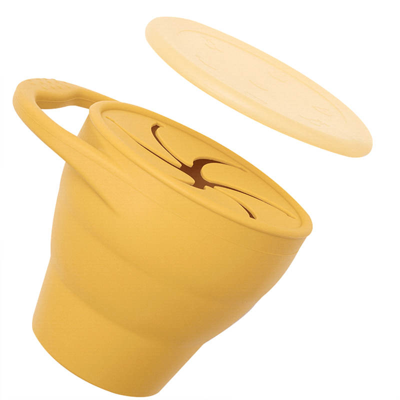 Collapsible Silicone Snack Cup - Yellow