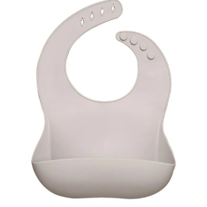 Waterproof Silicone Bib - Pebble