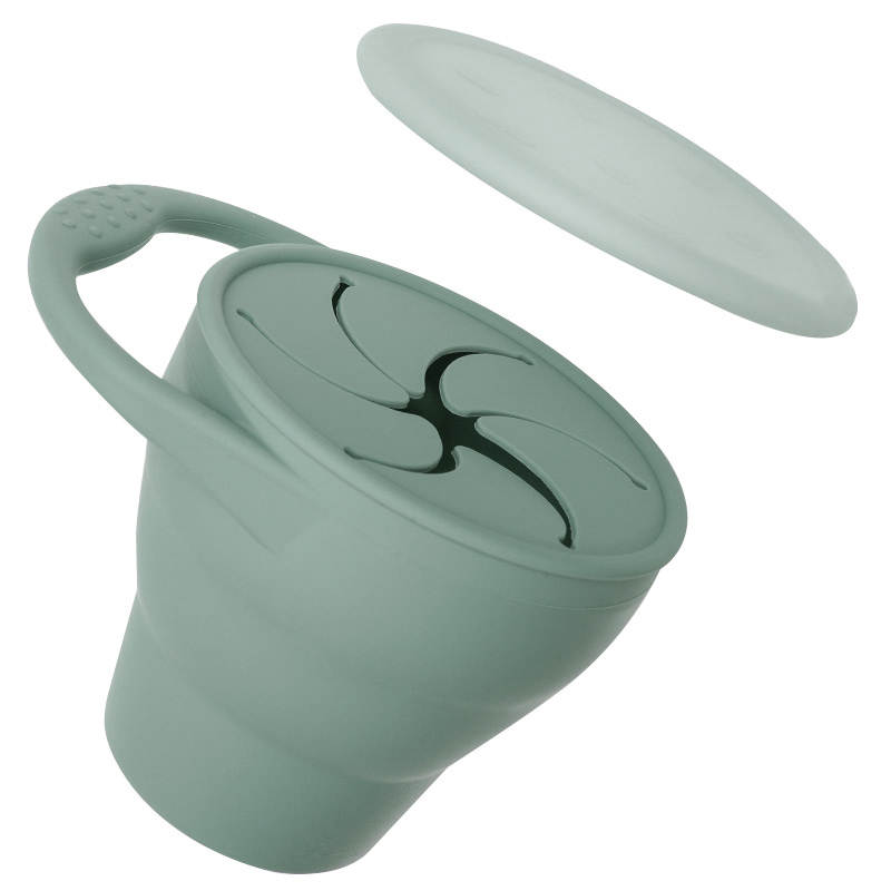 Collapsible Silicone Snack Cup - Green