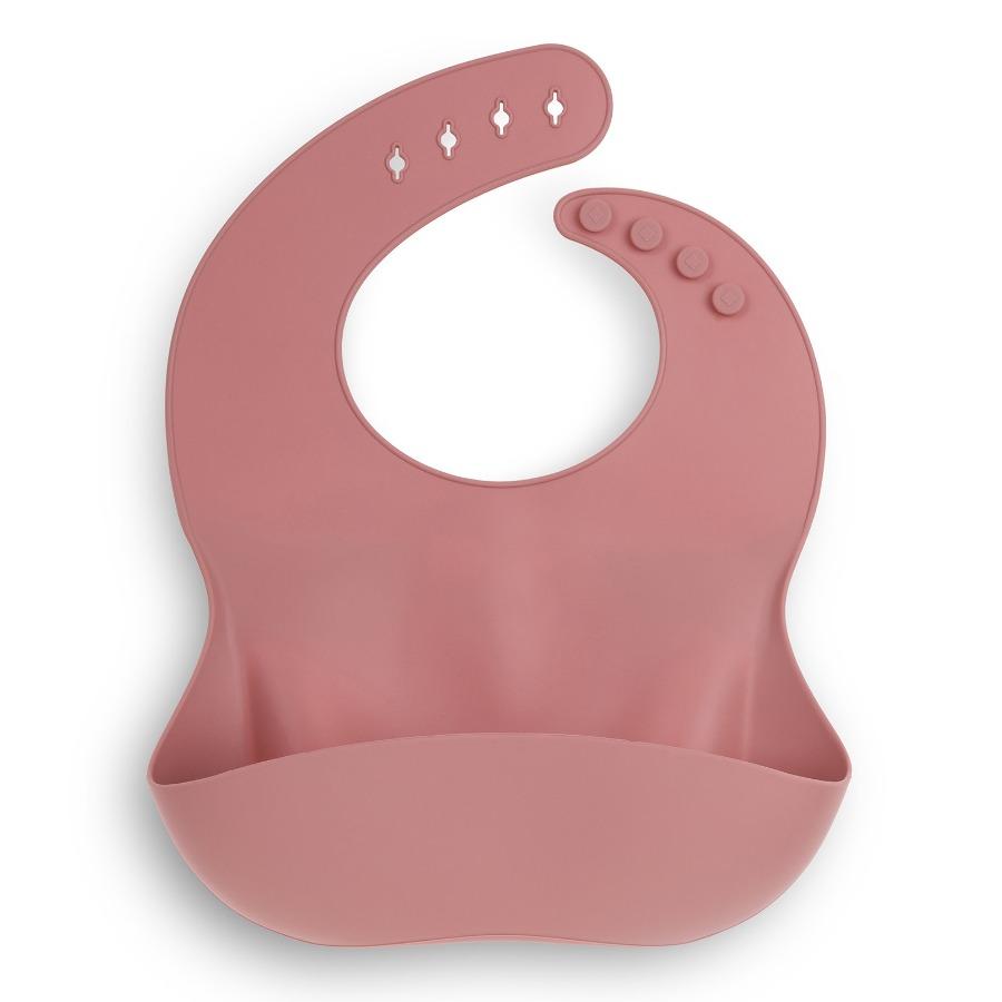 Waterproof Silicone Bibs - Rose