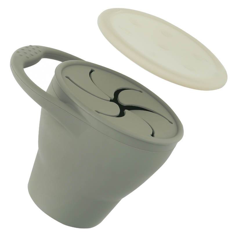 Collapsible Silicone Snack Cup - Sage - Wholesale