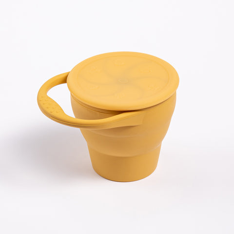 Collapsible Silicone Snack Cup - Yellow