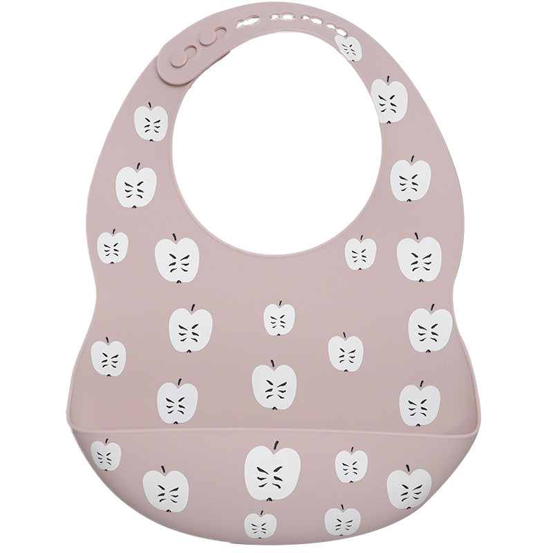 Waterproof Silicone Bibs - Apples