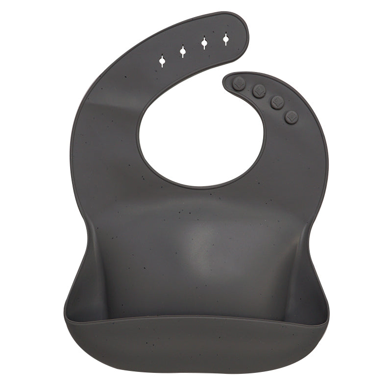 Waterproof Silicone Bibs - Black Speckle