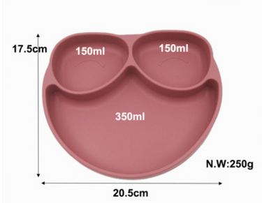 Owl Suction Plate  - Nude Pink - Wholesale