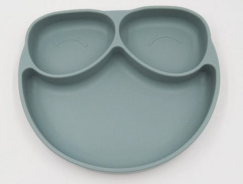 Owl Suction Plate  - Light Blue