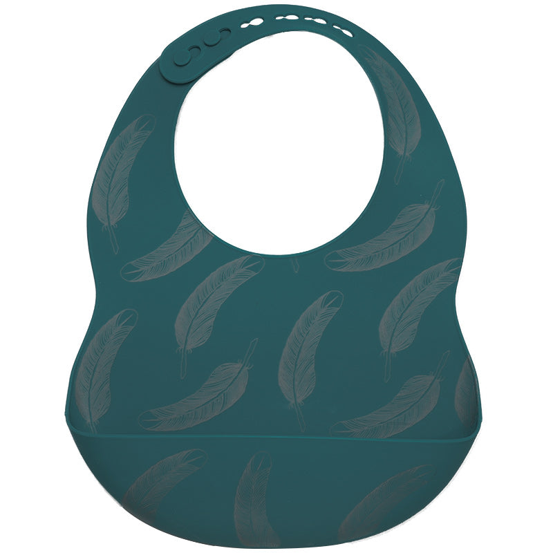 Waterproof Silicone Bibs - Feathers