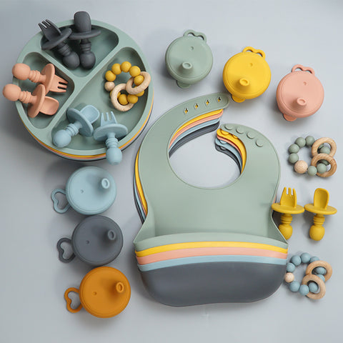 5 Piece Silicone Weaning Kit - Marble