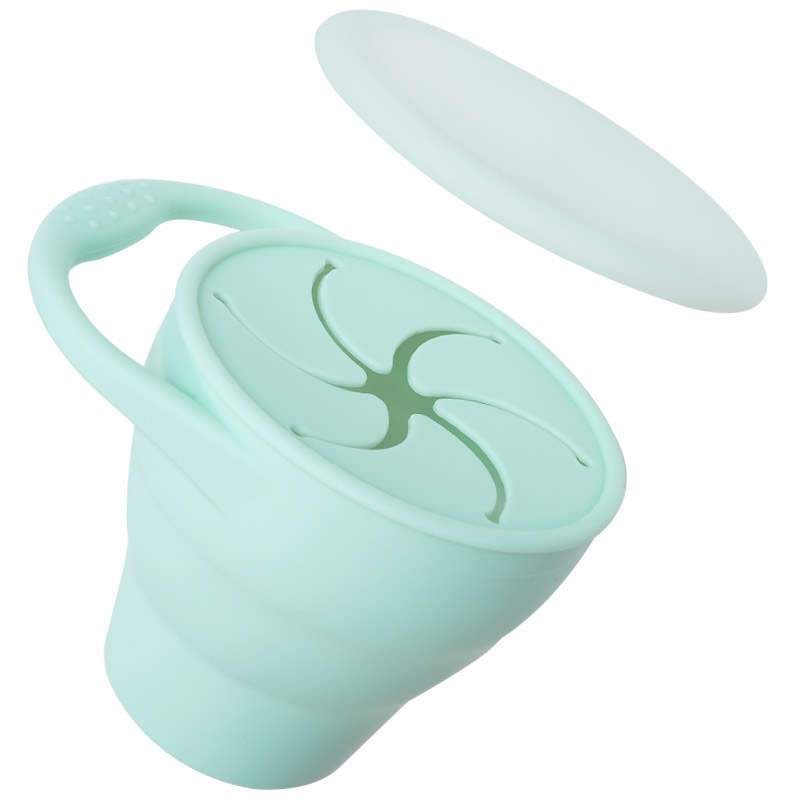 Collapsible Silicone Snack Cup - Mint - Wholesale