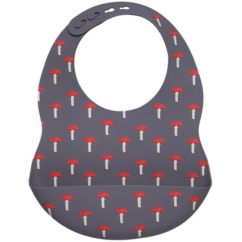 Waterproof Silicone Bibs -Mushrooms