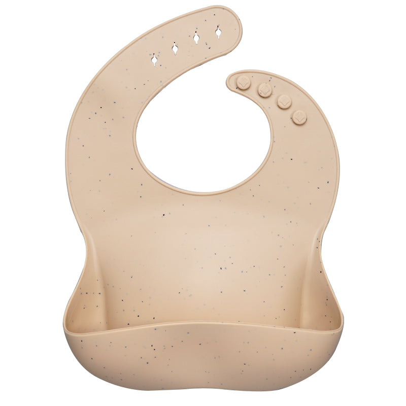 Waterproof Silicone Bibs - Pink Speckle