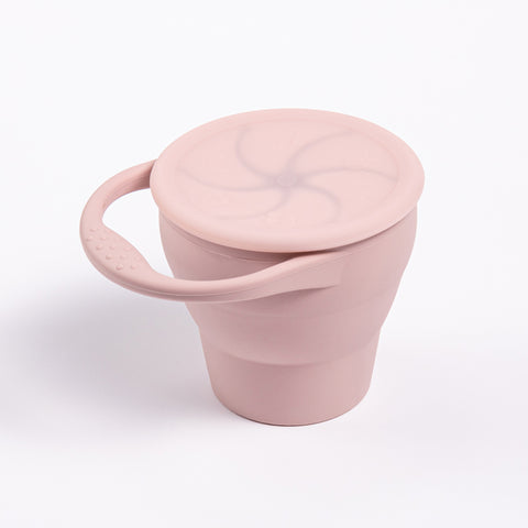 Collapsible Silicone Snack Cup - Hot Pink