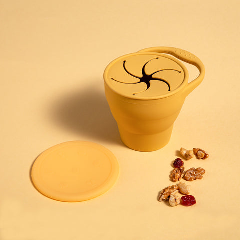 Collapsible Silicone Snack Cup - Yellow