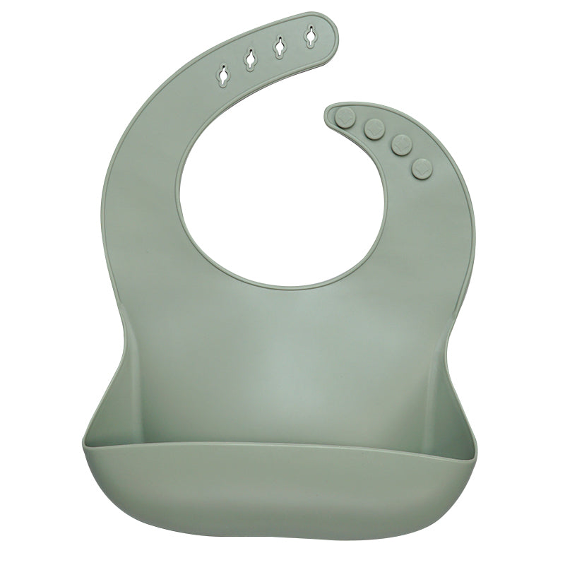 Waterproof Silicone Bib - Sage