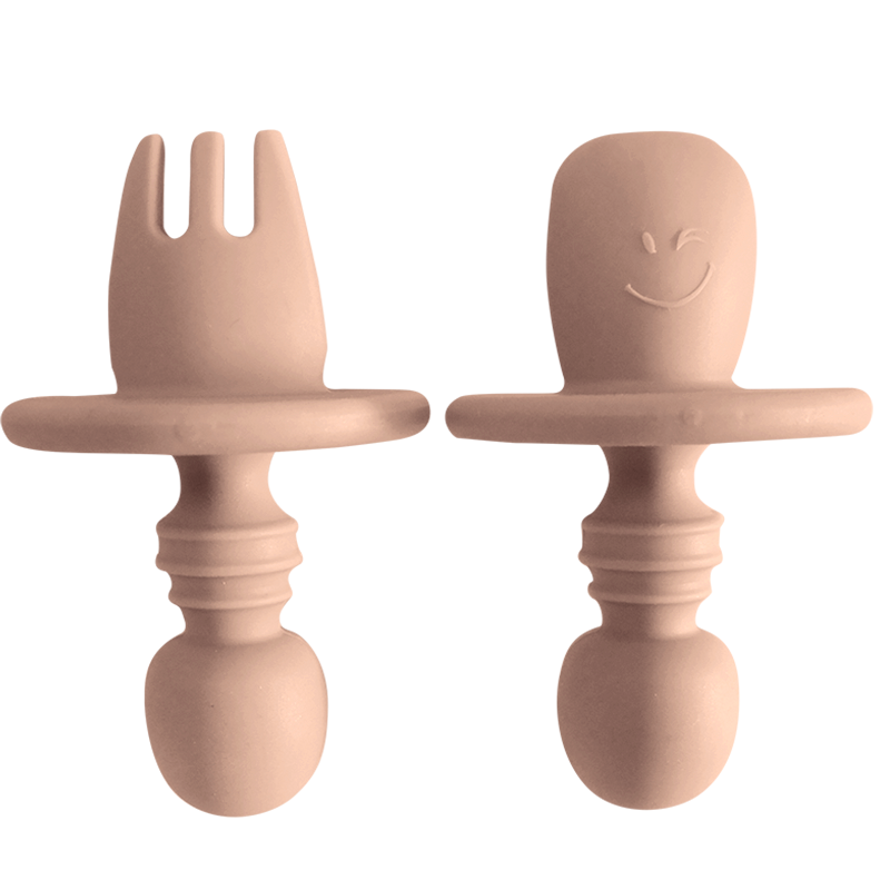 Small Spoon and Fork - Tan