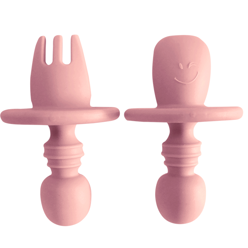 Small Spoon and Fork - Pink