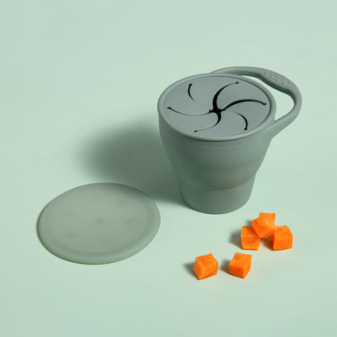 Collapsible Silicone Snack Cup - Sage