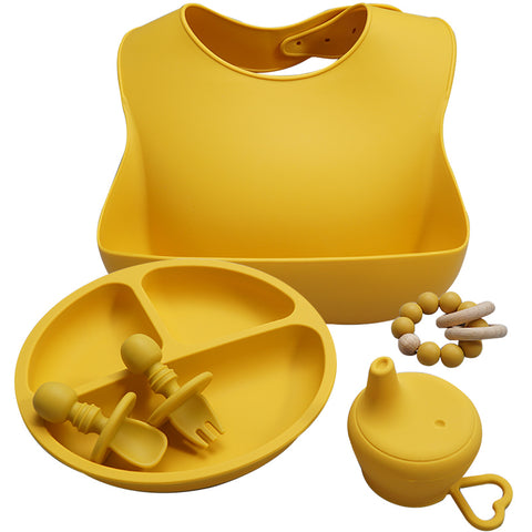 5 Piece Silicone Weaning Kit - Mustard